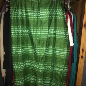 Two piece green skirt set